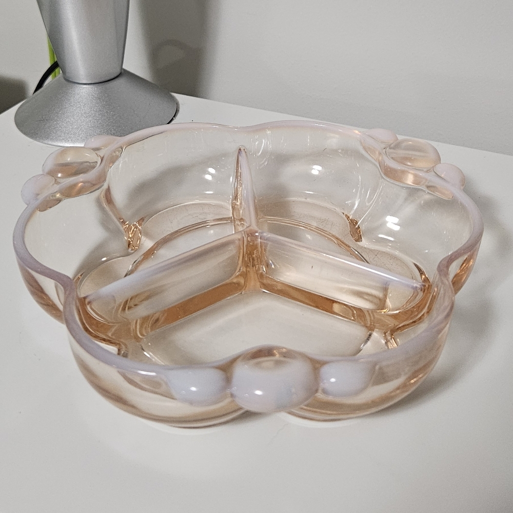 Duncan Miller Canterbury Pink Glass Dish